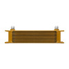 Mishimoto Universal 10 Row Oil Cooler - Gold - MMOC-10G