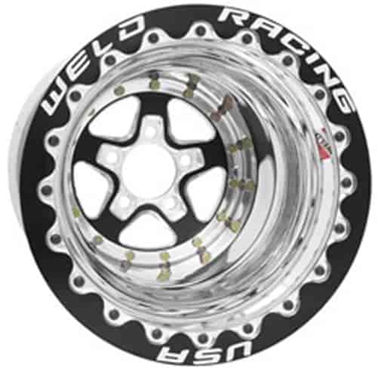 Weld Alumastar 2.0 15x8 / 5x4.75 BP / 3in. BS Black Wheel - Black Single Bead Lock MT - 88B508276F