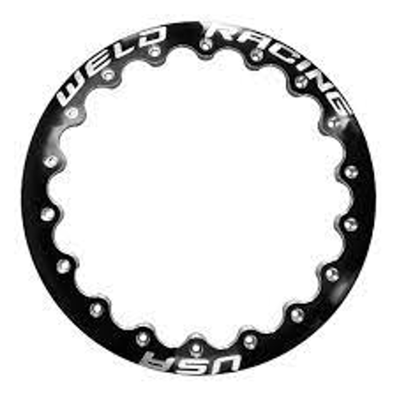 Weld Double Beadlock Ring 16in. / 18-Hole Drag Ultra Lite - Black - P650-5299B