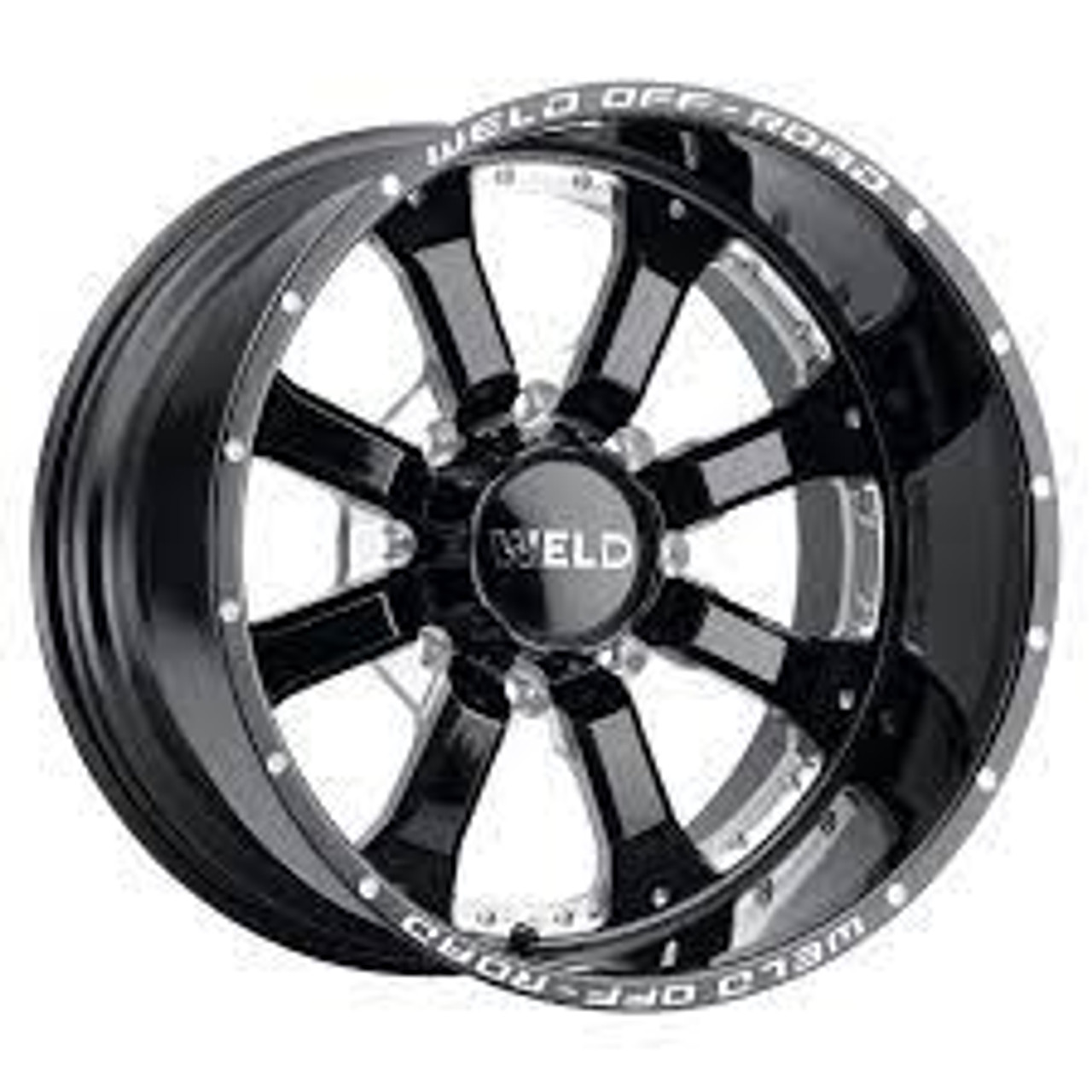 Weld Off-Road W125 20X10 Granada Eight 8X170 ET-18 BS4.75 Gloss Black MIL 125.1 - W12500017475