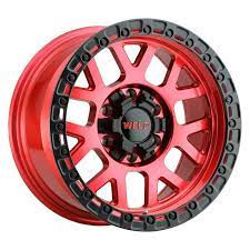Weld Off-Road W133 17X9 Cinch 6X135 6X139.7 ET-12 BS4.50 Candy Red / Satin Black Ring 106.1 - W13379098450
