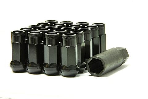Wheel Mate Monster Open End Lug Nut Set of 20 - Black 14x1.50 - 33006B