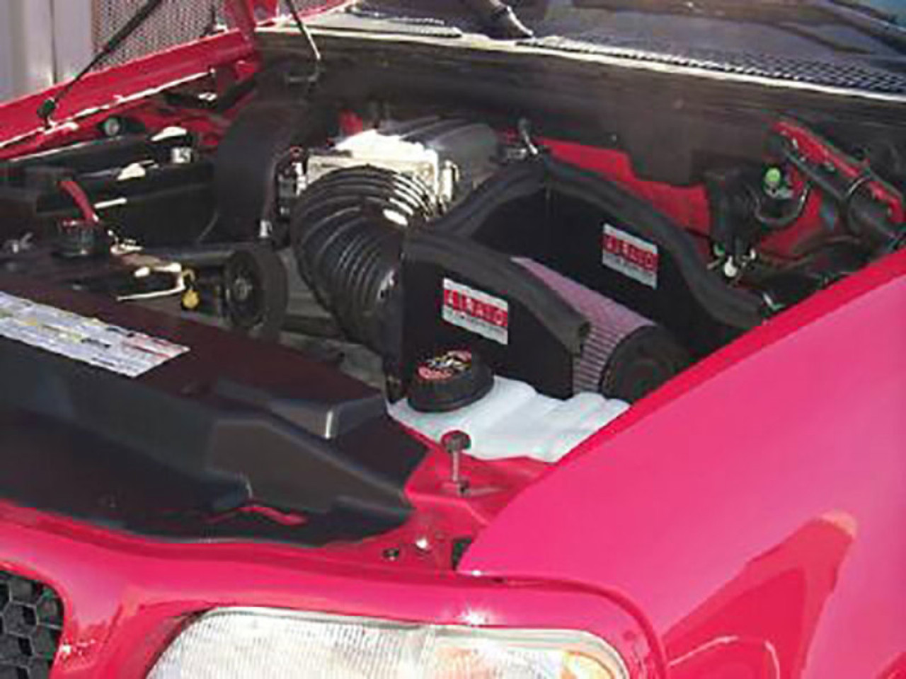 Airaid 01-03 Ford Lightning/Harley Davidson Edt. CAD Intake System w/o Tube  (Oiled / Red Media) - 400-124