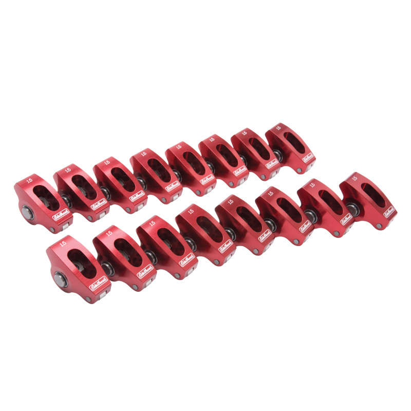 Edelbrock Roller Rocker Arm Wide Body SBC 1 5 1 (Set of 16) 77760 Hypermotive Performance LLC