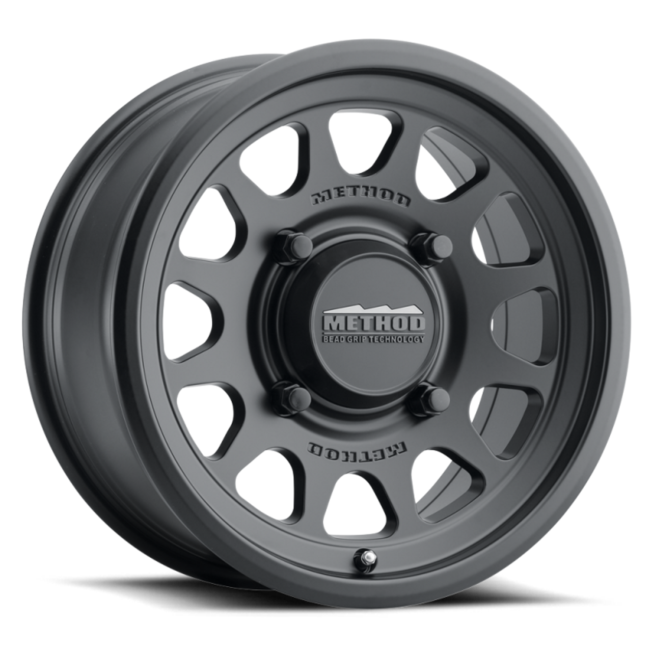 Method MR414 Bead Grip 15x10 / 6+4/25mm Offset / 5x4.5 / 76mm CB Matte Black Wheel - MR41451012564 Photo - Primary
