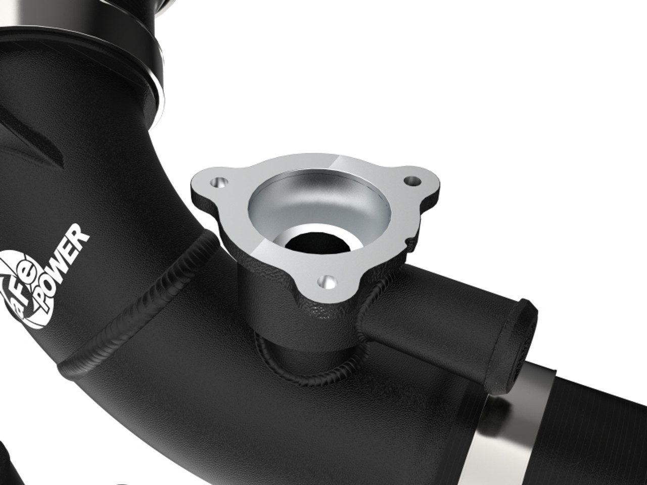 aFe 2022 Toyota Tundra V6-3.5L (tt) BladeRunner 2.5in Aluminum Hot Charge Pipe - Black - 46-20568-B Photo - Close Up