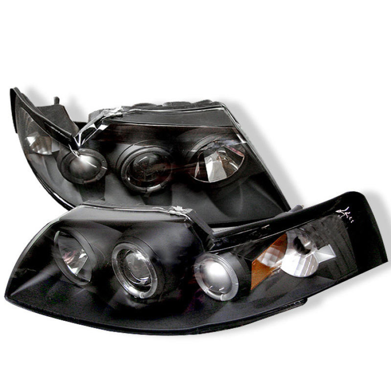 SPYDER Spyder Ford Mustang 99-04 Projector Headlights LED Halo Black High H1 Low H1 PRO-YD-FM99-1PC-AM-BK - 5010445