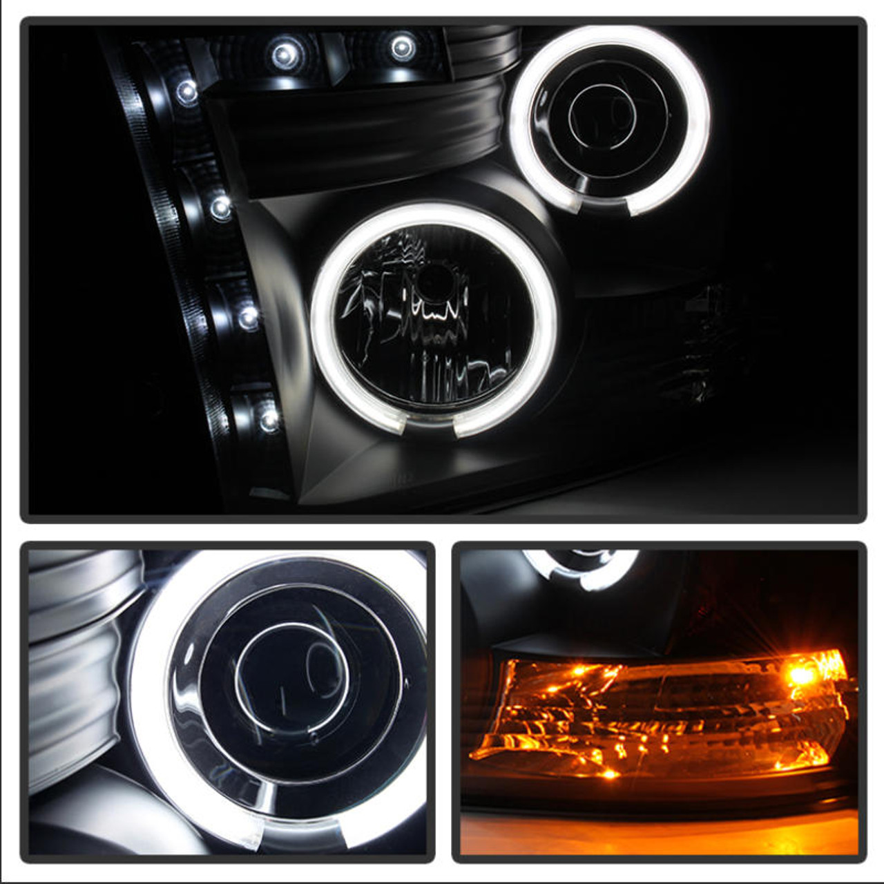 SPYDER Spyder Dodge Ram 1500 09-14 Projector Headlights Halogen- CCFL Halo LED - Blk PRO-YD-DR09-CCFL-BK - 5030320