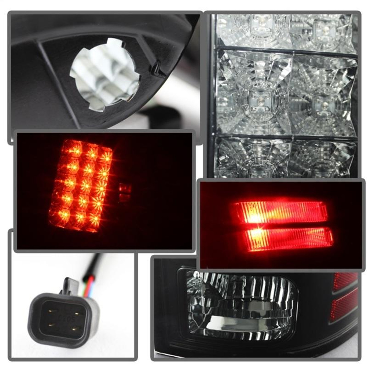 SPYDER Spyder Dodge Ram 1500 13-14 13-14 LED Tail Lights LED Model only - Blk Smke ALT-YD-DRAM13-LED-BSM - 5077578