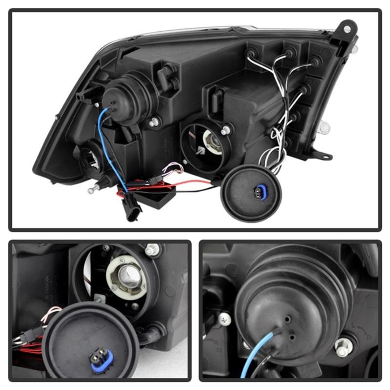 SPYDER Spyder Dodge Ram 1500 09-14 Projector Halogen Model- CCFL Halo LED - Blk Smke PRO-YD-DR09-CCFL-BSM - 5078810