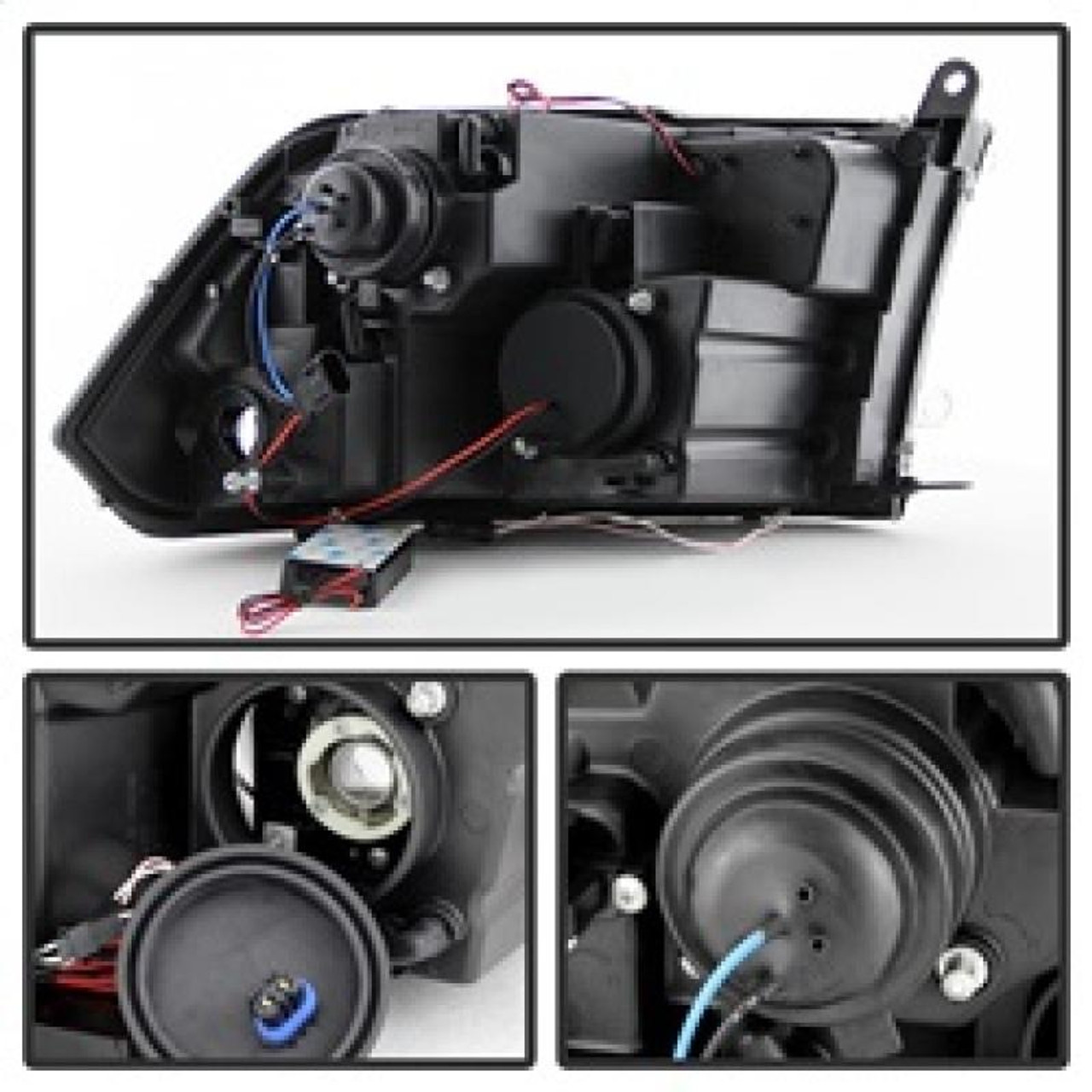 SPYDER Spyder Dodge Ram 1500 09-14 Projector Halogen Model- CCFL Halo LED - Blk Smke PRO-YD-DR09-CCFL-BSM - 5078810