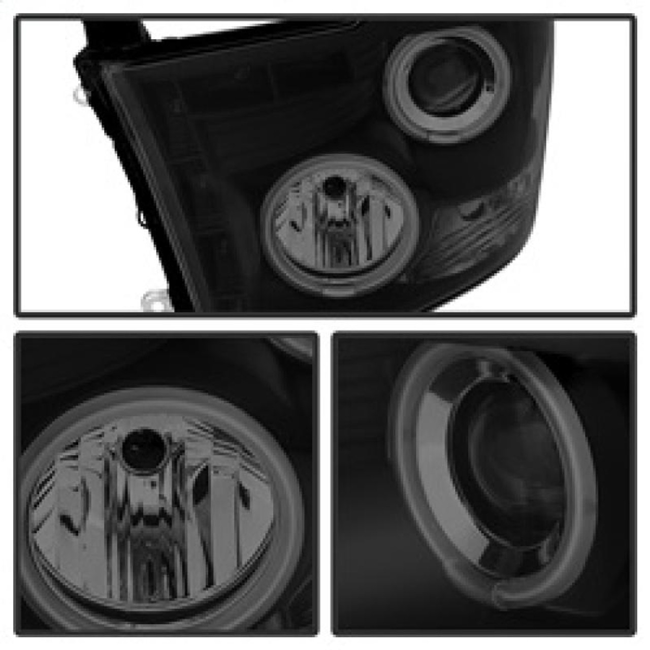 SPYDER Spyder Dodge Ram 1500 09-14 Projector Halogen Model- CCFL Halo LED - Blk Smke PRO-YD-DR09-CCFL-BSM - 5078810