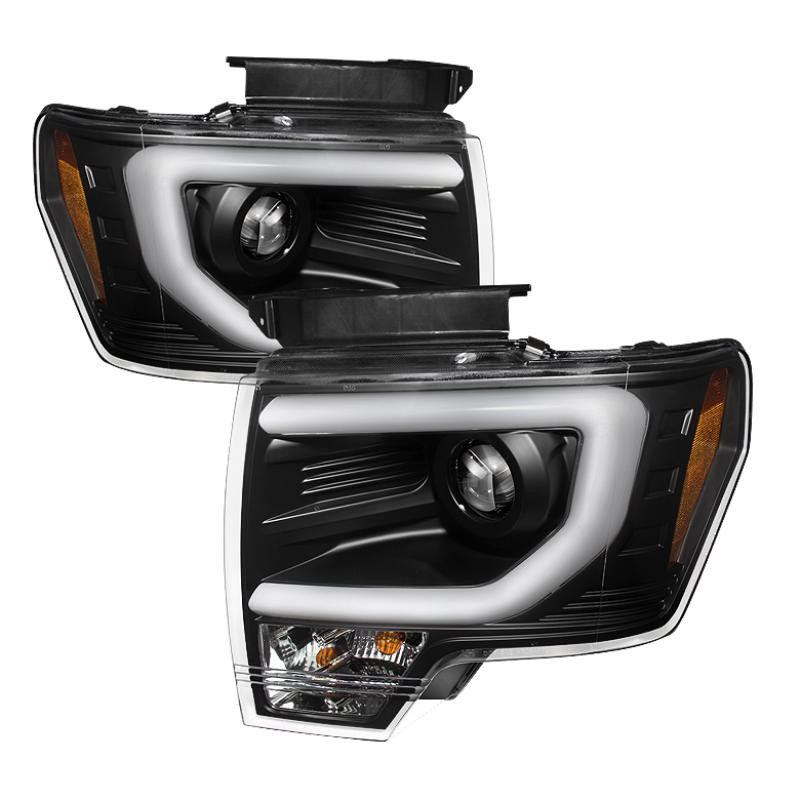 SPYDER Spyder Ford F150 13-14 Projector Fctry Xenon Model- Light Bar DRL Blk PRO-YD-FF15013-LBDRL-HID-BK - 5077646