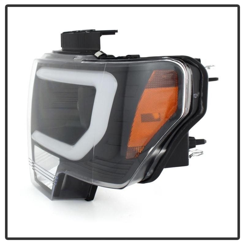 SPYDER Spyder Ford F150 13-14 Projector Fctry Xenon Model- Light Bar DRL Blk PRO-YD-FF15013-LBDRL-HID-BK - 5077646