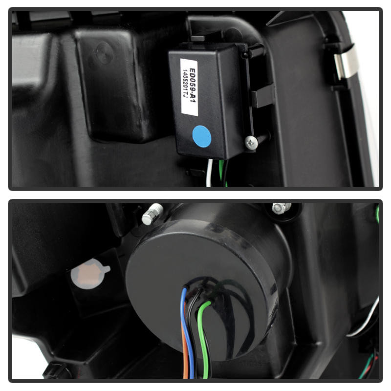 SPYDER Spyder Ford F150 13-14 Projector Fctry Xenon Model- Light Bar DRL Blk PRO-YD-FF15013-LBDRL-HID-BK - 5077646