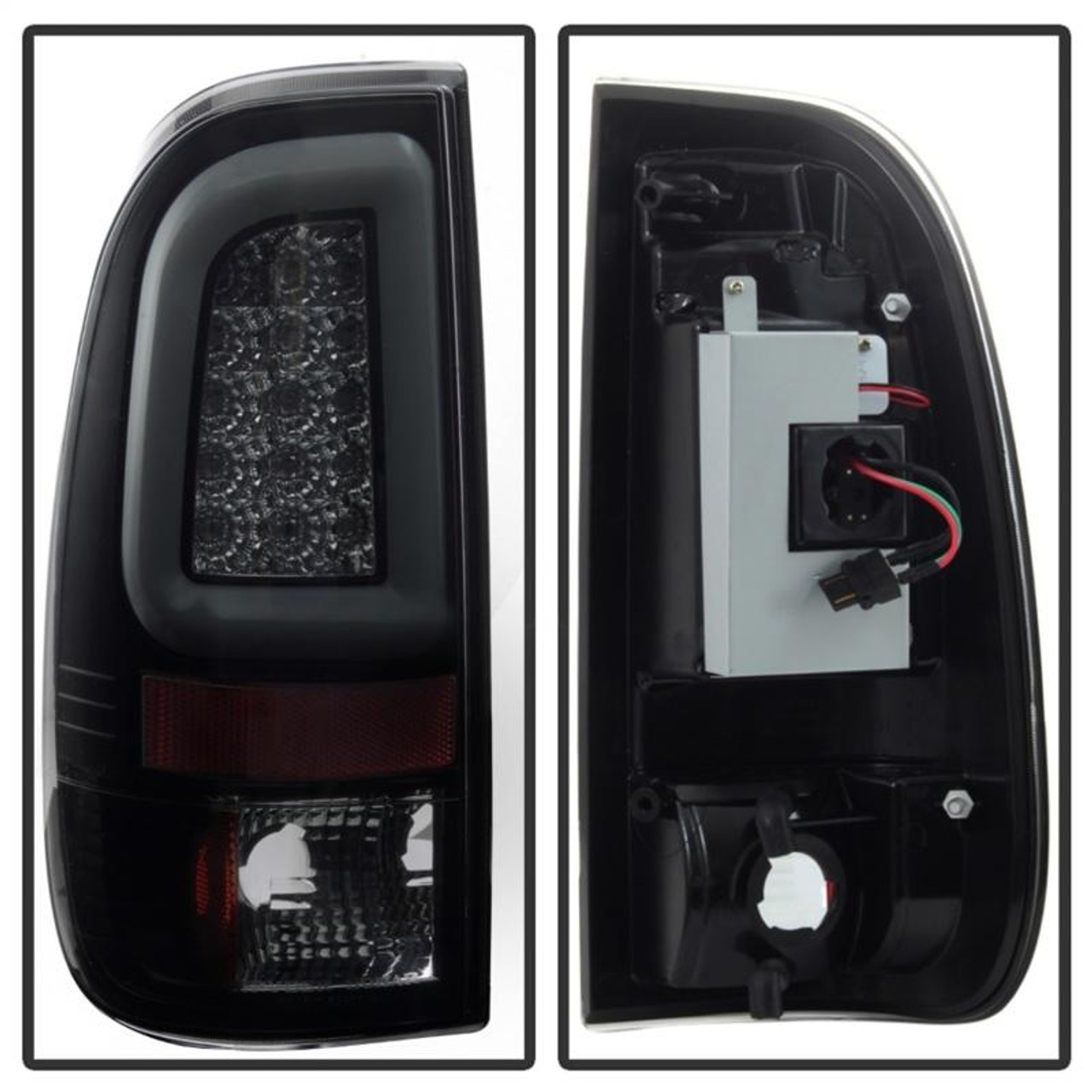 SPYDER Spyder 97-03 Ford F150 Stylsd F250 V3 Lght Bar LED Tail Lights - Blk Smk ALT-YD-FF15097V3-LBLED-BSM - 5084248