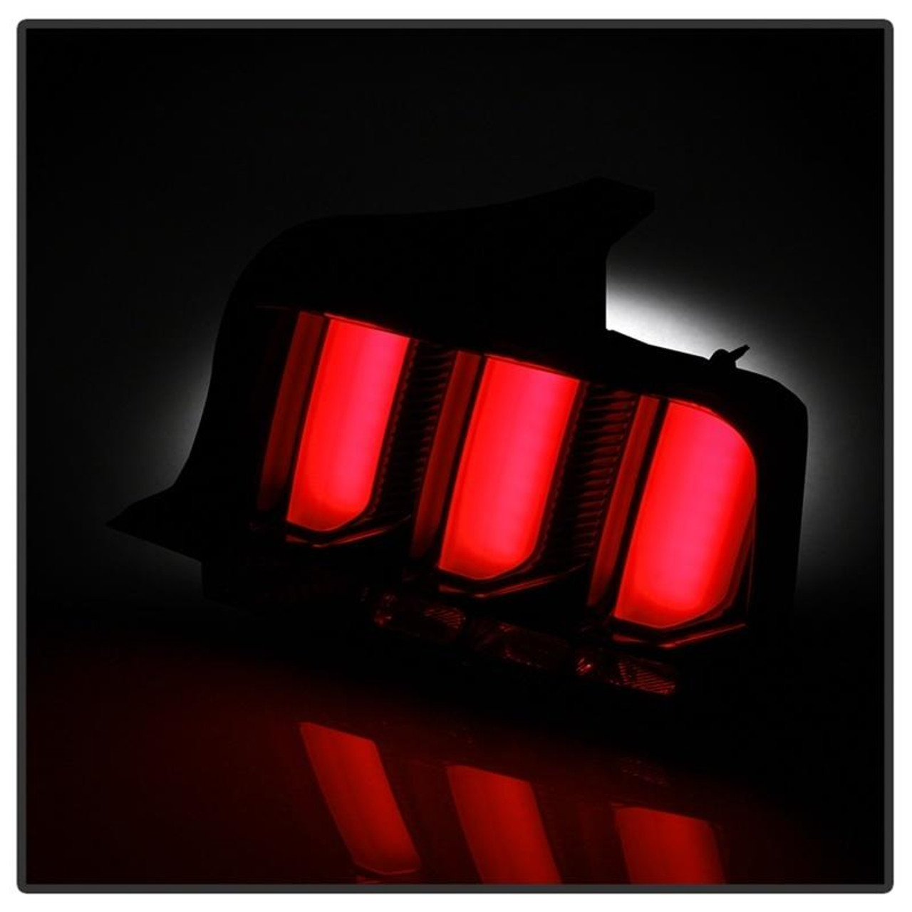 SPYDER Spyder 05-09 Ford Mustang Red Light Bar LED Tail Lights - Black ALT-YD-FM05V3-RBLED-BK - 5086716