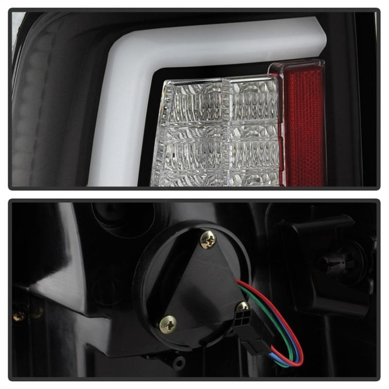 SPYDER Spyder Dodge Ram 2013-2014 Light Bar LED Tail Lights - Black ALT-YD-DRAM13V2-LED-BK - 5084057