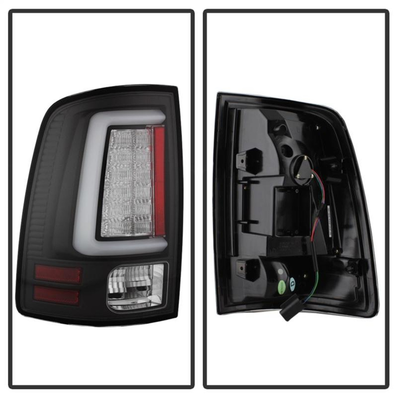 SPYDER Spyder Dodge Ram 2013-2014 Light Bar LED Tail Lights - Black ALT-YD-DRAM13V2-LED-BK - 5084057