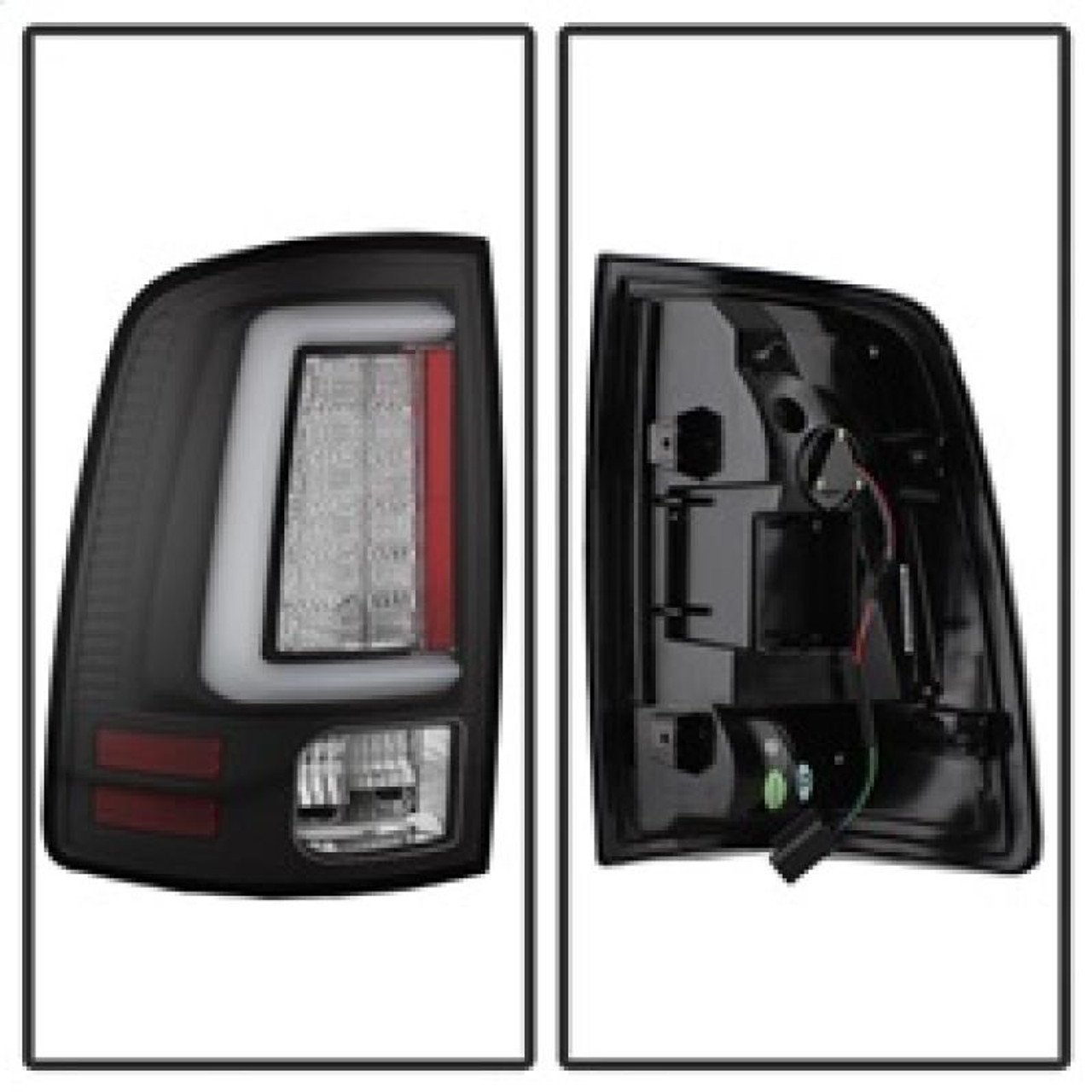 SPYDER Spyder Dodge Ram 2013-2014 Light Bar LED Tail Lights - Black ALT-YD-DRAM13V2-LED-BK - 5084057
