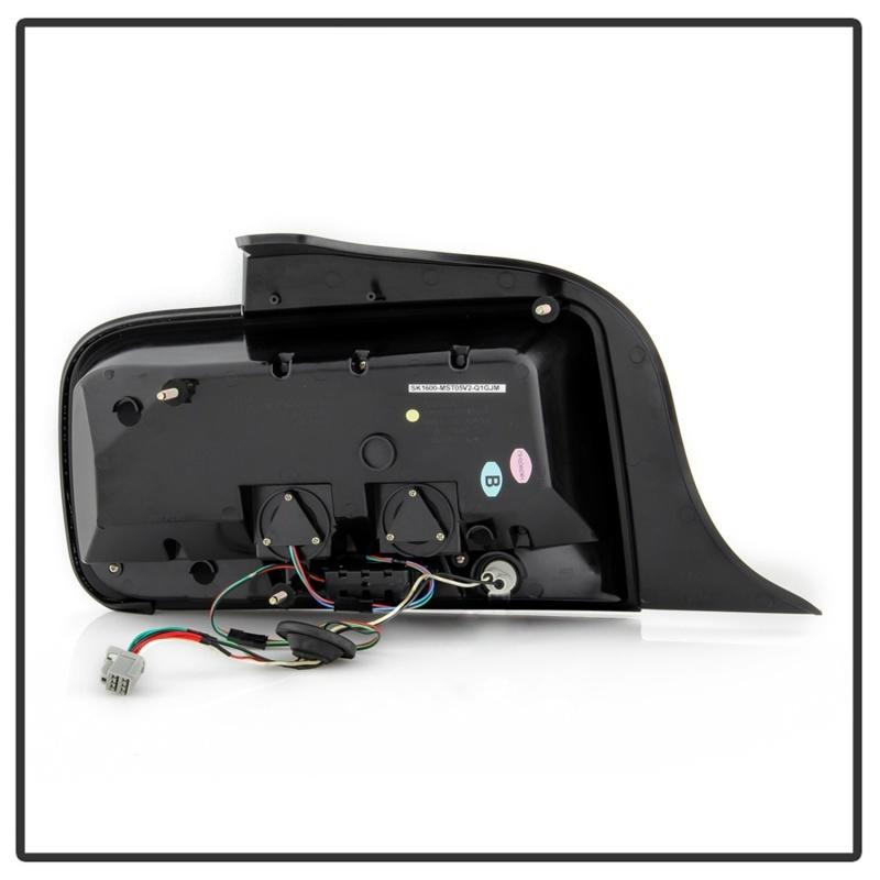 SPYDER Spyder 05-09 Ford Mustang White Light Bar LED Tail Lights - Smoke ALT-YD-FM05V3-LED-SM - 5086709