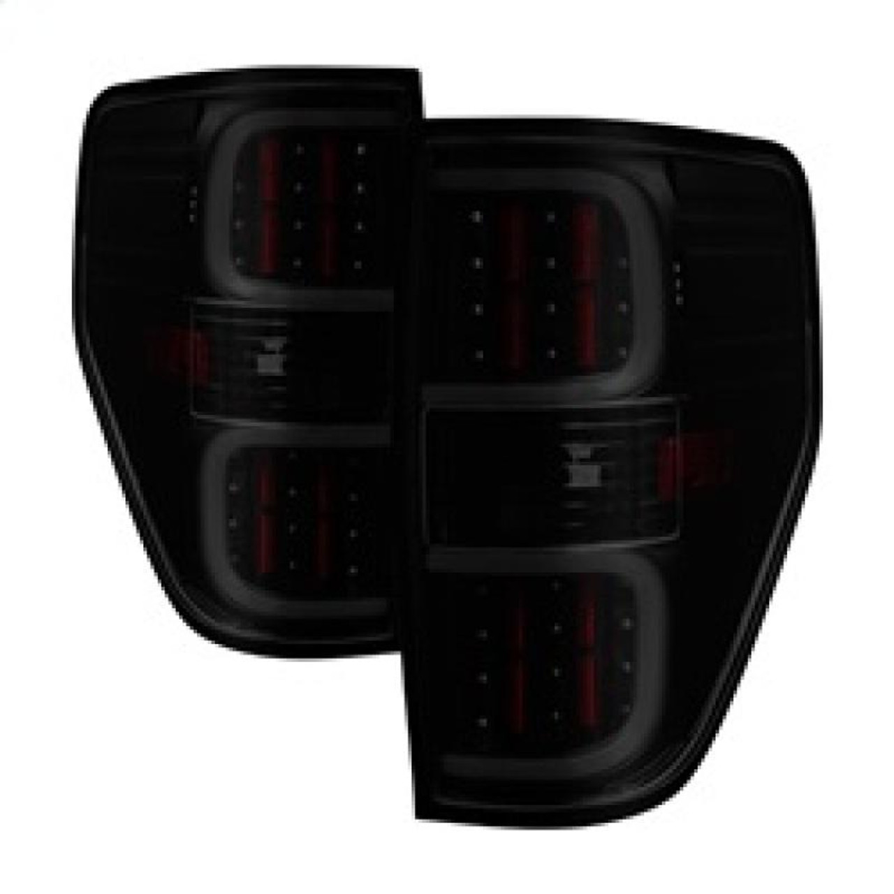 xTune Ford F150 09-14 LED Tail Lights - Black ALT-ON-FF15009-LBLED