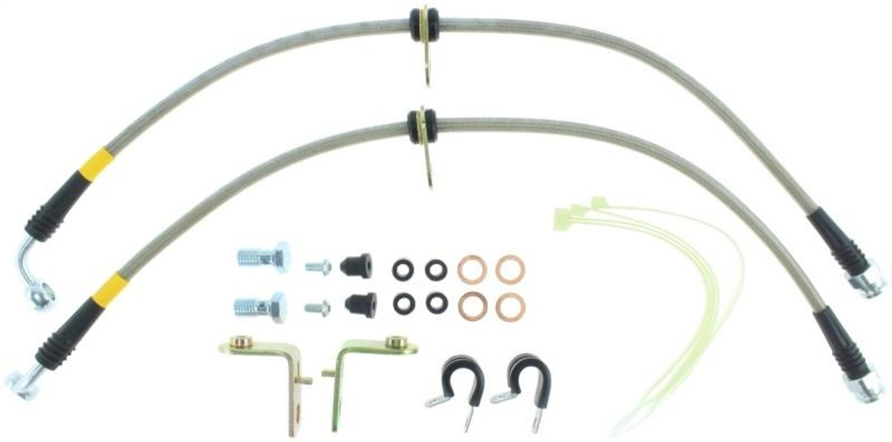 Stoptech StopTech 05-08 Mustang V6 w/ABS / Mustang GT V8 / 07-09 GT500 Stainless Steel Front Brake Lines - 950.61003