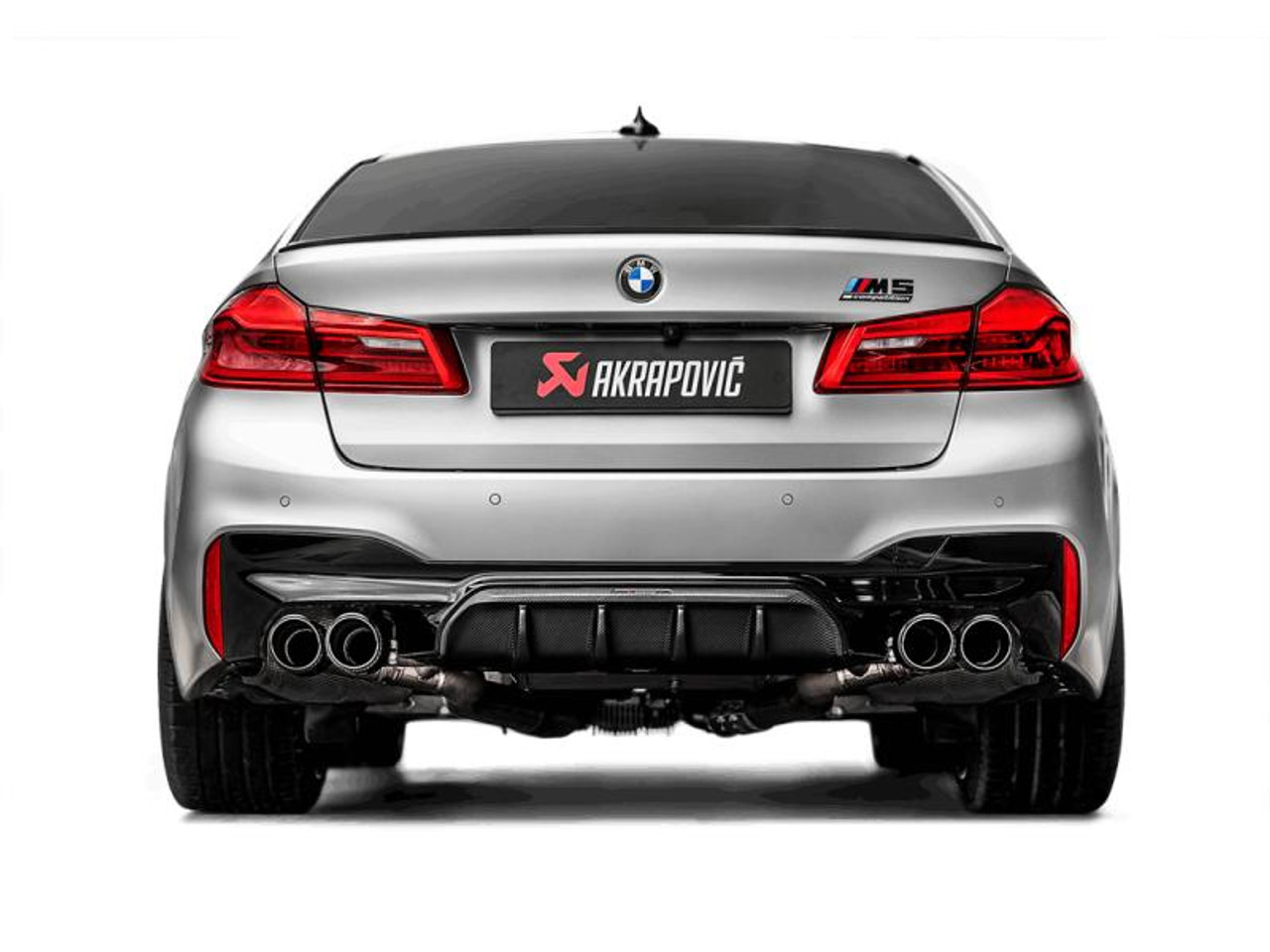 Akrapovic BMW M5/M5 Competition F90 Slip-On Line Titanium Req Tips - S-BM/T/27H