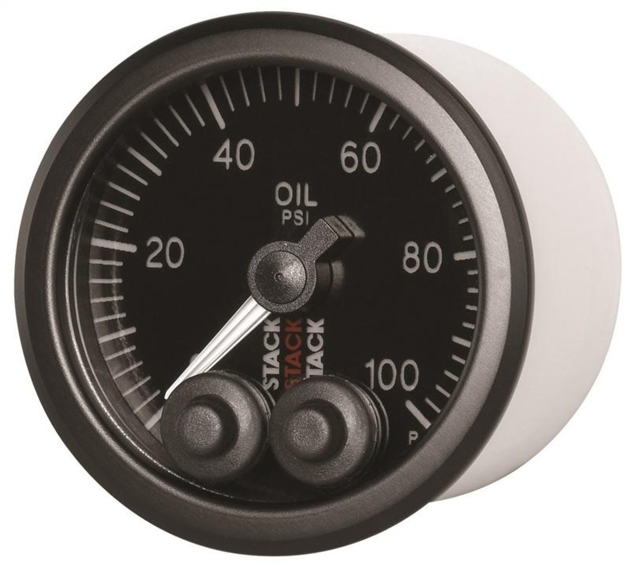 Autometer Stack Instruments Pro Control 52mm 0-100 PSI Oil Pressure Gauge - Black 1/8in NPTF Male - ST3502