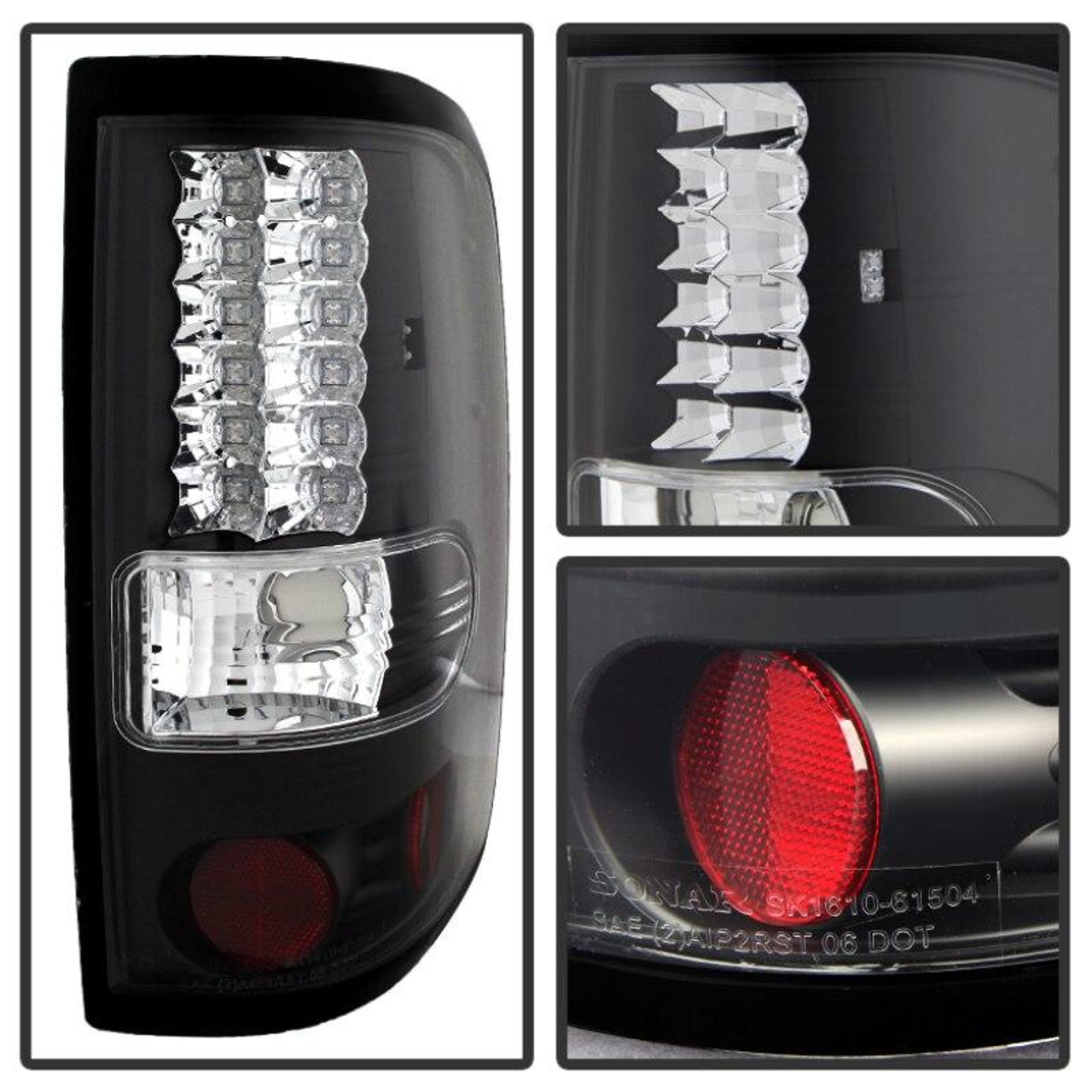 SPYDER Spyder Ford F150 Styleside 04-08 Not Fit Heritage and SVTLED Tail Lights Black ALT-YD-FF15004-LED-BK - 5003249