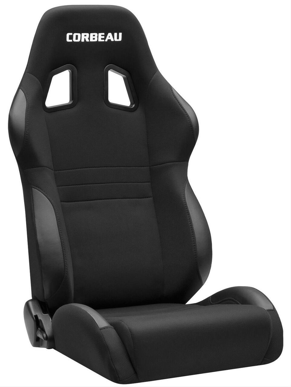 Corbeau Corbeau A4 Racing Seat Black/Cloth Wide - Pair