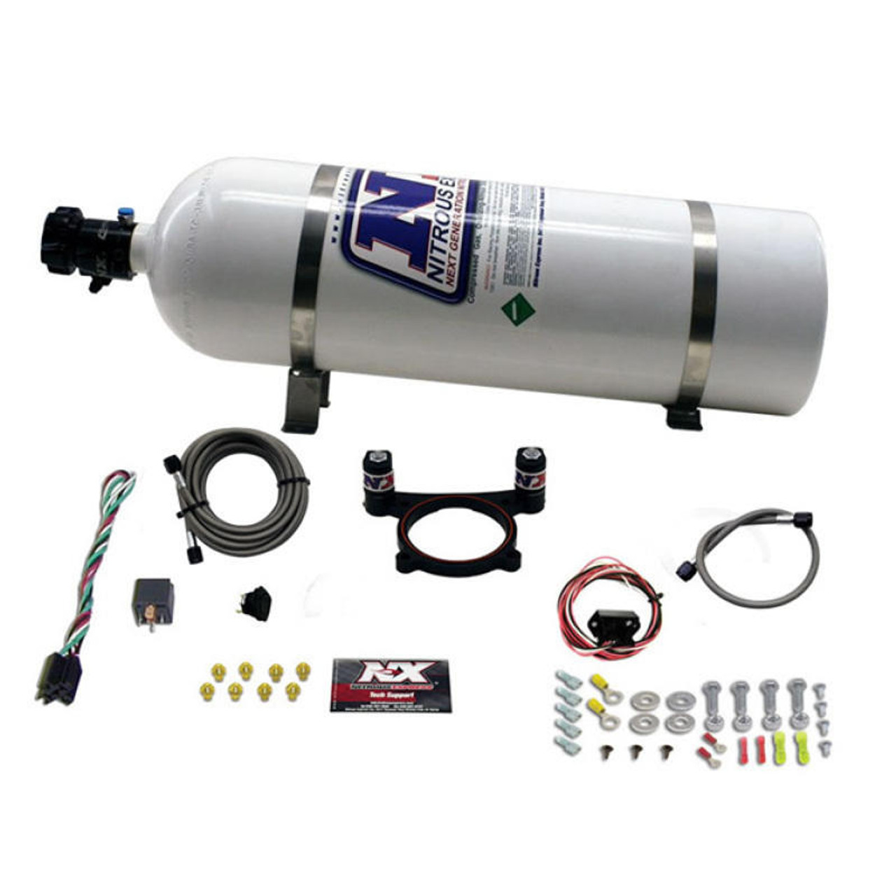 Nitrous Express Nitrous Express 11-15 Ford Mustang GT 5.0L Coyote 4 Valve Nitrous Plate Kit 50-200HP w/15lb Bottle - 20948-15