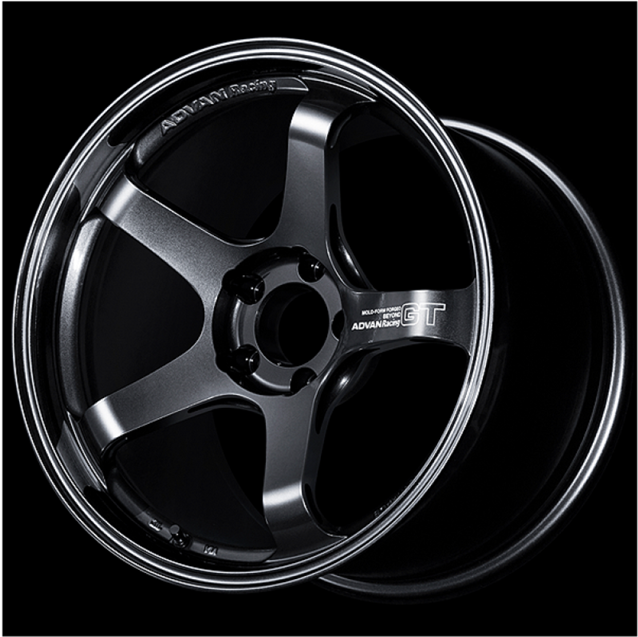 Advan RZII 17x8 +54 5-114.3 Racing Hyper Black & Ring Wheel - YAZ7G54EHB Photo - Primary