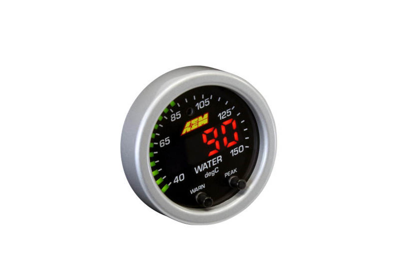  AEM X-Series Temperature 100-300F Gauge Kit (ONLY Black Bezel and Water Temp. Faceplate) - 30-0302 