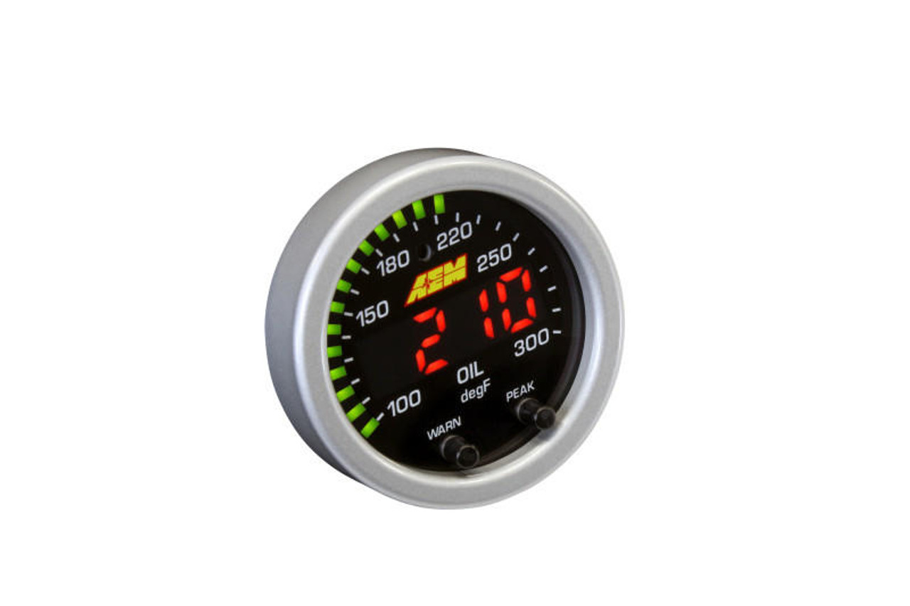  AEM X-Series Temperature 100-300F Gauge Kit (ONLY Black Bezel and Water Temp. Faceplate) - 30-0302 