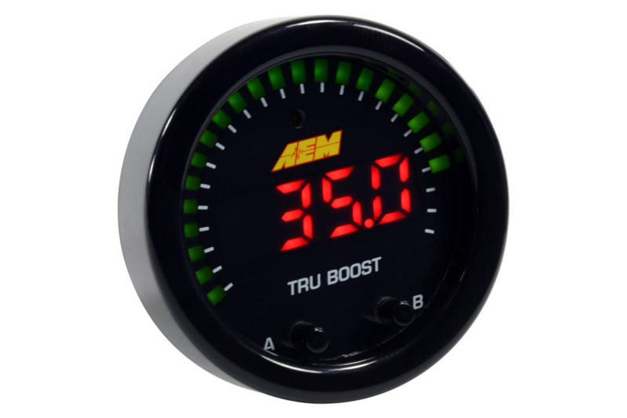 AEM X-Series Tru-Boost Controller Gauge w/ Boost Control Solenoid 80PSIg Internal MAP Sensor - 30-0352 