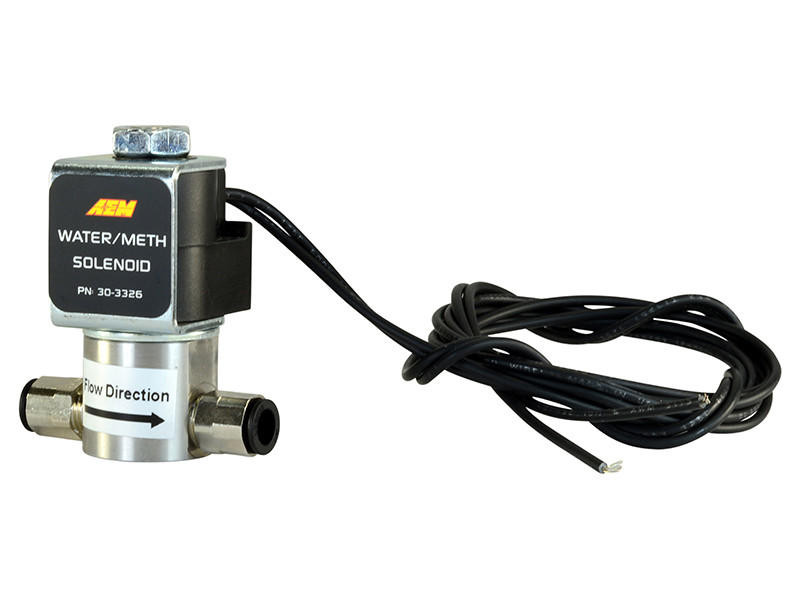  AEM Water/Methanol Injection System - High-Flow Low-Current WMI Solenoid - 200PSI 1/8in-27NPT In/Out - 30-3326 