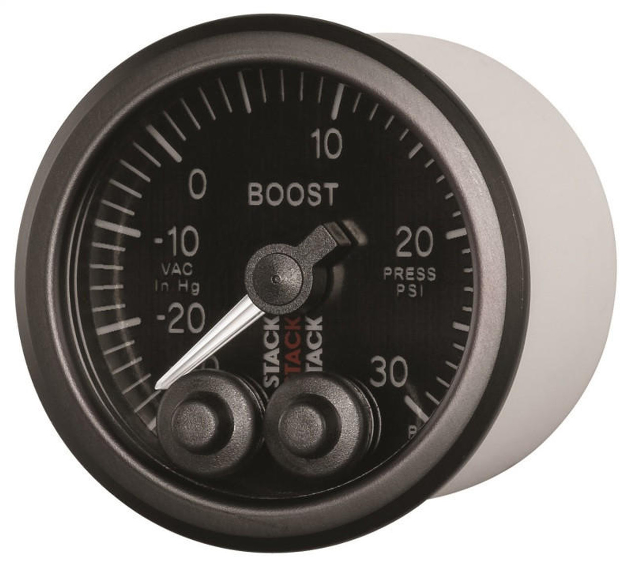  Autometer Stack Instruments 52mm -30INHG To +30PSI Pro Control Boost Pressure Gauge - Black - ST3512 