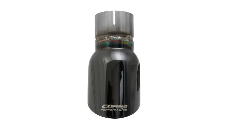 Corsa Performance Corsa Single Universal 2.5in Inlet / 3.5in Outlet Black PVD Pro-Series Tip Kit - TK002BLK 