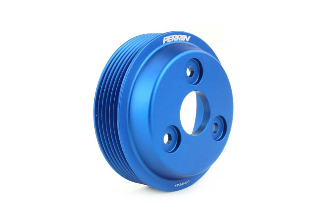 Perrin Performance Perrin 15-22 Subaru WRX / 14-18 FXT / 18-21 Crosstrek Lightweight Water Pump Pulley - Blue - PSP-ENG-112BL 