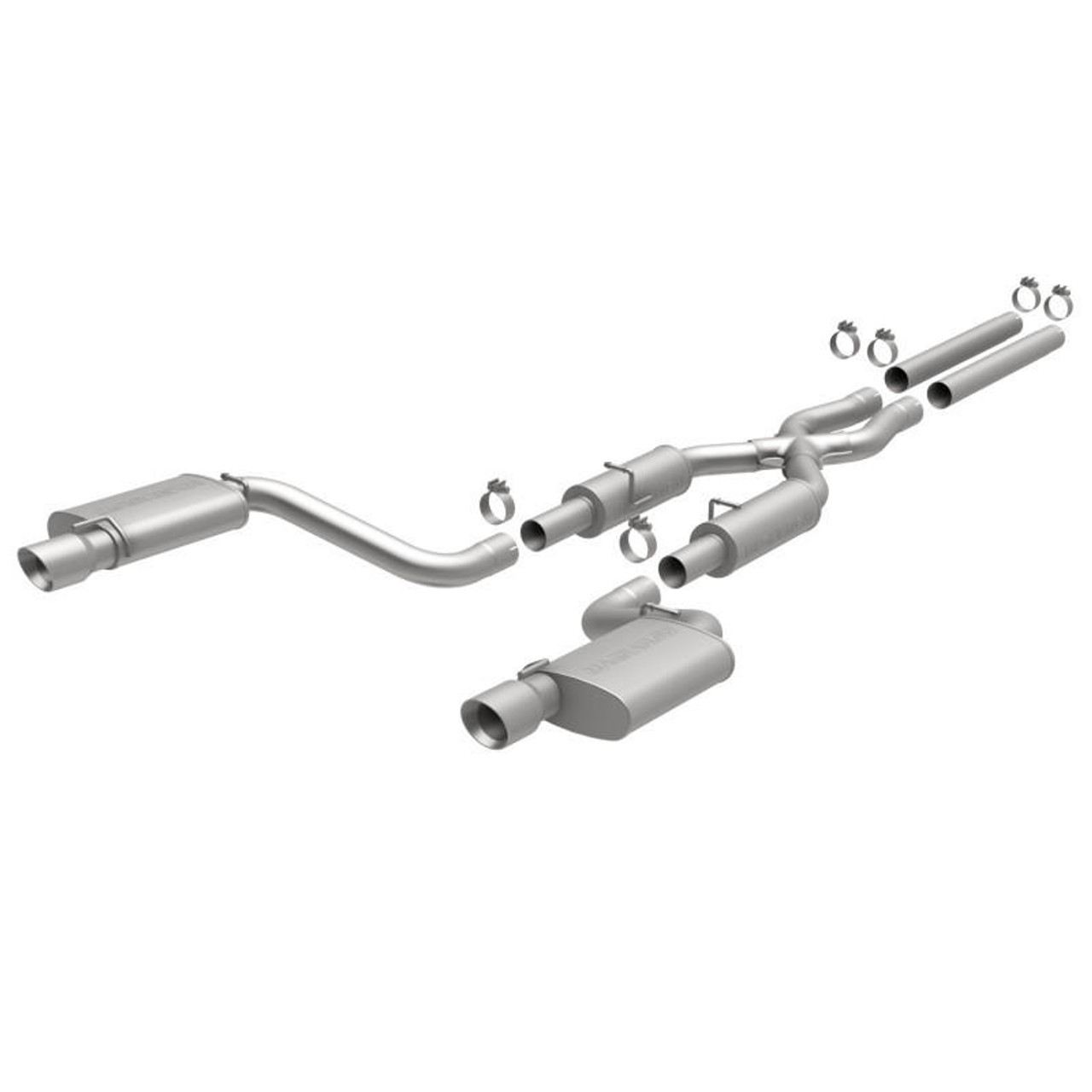 Magnaflow MagnaFlow 11-12 Dodge Charger SRT-8 Hemi Dual Split Rear Exit Stainless Cat-Back Performance Exhaust - 15494 