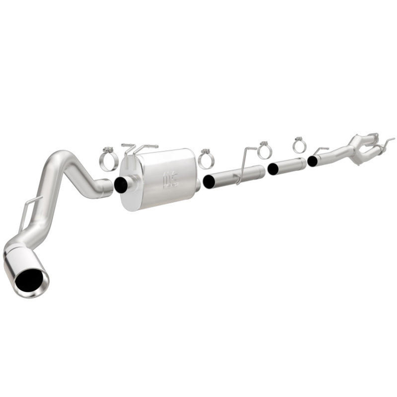 Magnaflow MagnaFlow Sys C/B 11-15 Ford Super Duty F250 6.2L EC CC, SS 3.5in Single Rear Pass Side Ext 5in Tip - 19174 