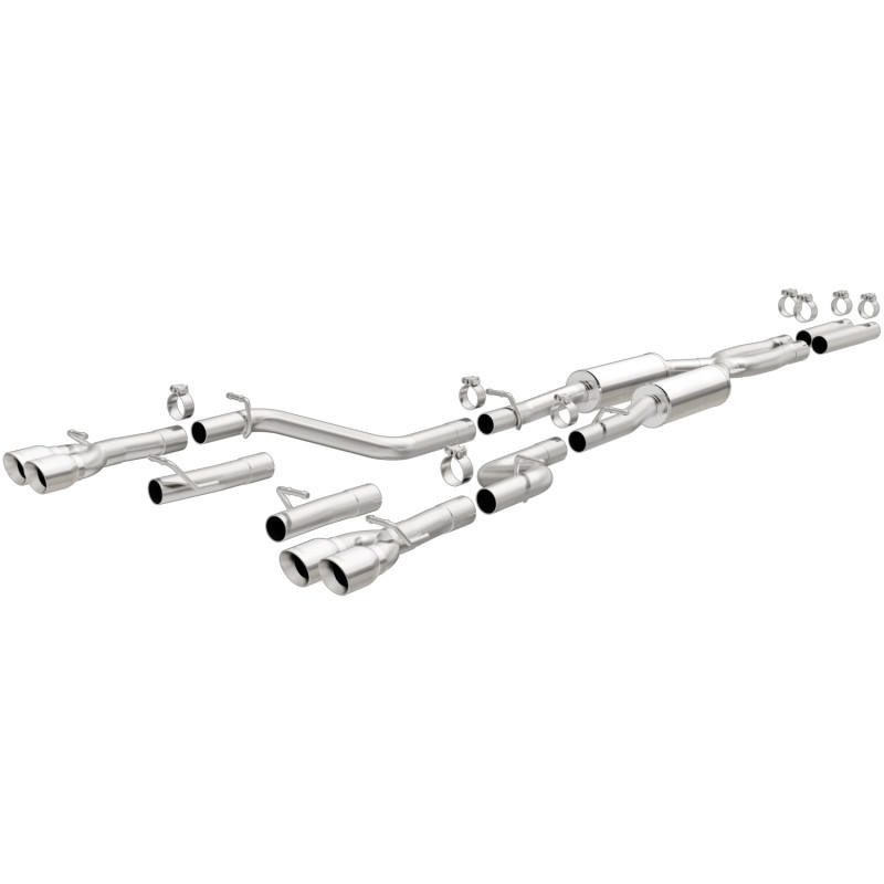 Magnaflow MagnaFlow Cat-Back, SS, 2.5in, Quad Split Rear 3.5in Tip 2015 Dodge Challenger 3.6L V6 - 19217 