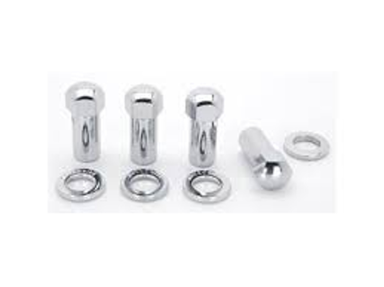 Weld Closed End Lug Nuts 12mm x 1.5 Thread Shank Seat - Chrome (4 Pack) - 601-1412