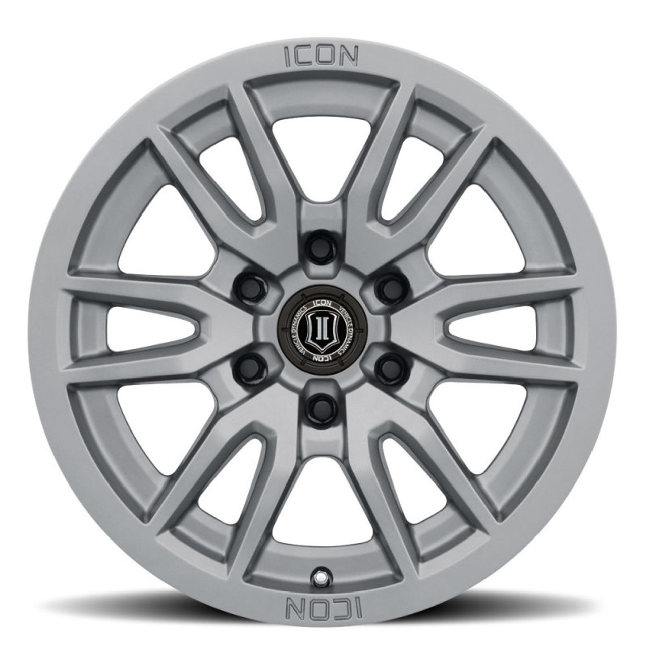 ICON Vector 6 17x8.5 6x5.5 25mm Offset 5.75in BS 95.1mm Bore Titanium Wheel - 2417859057TT Photo - Close Up