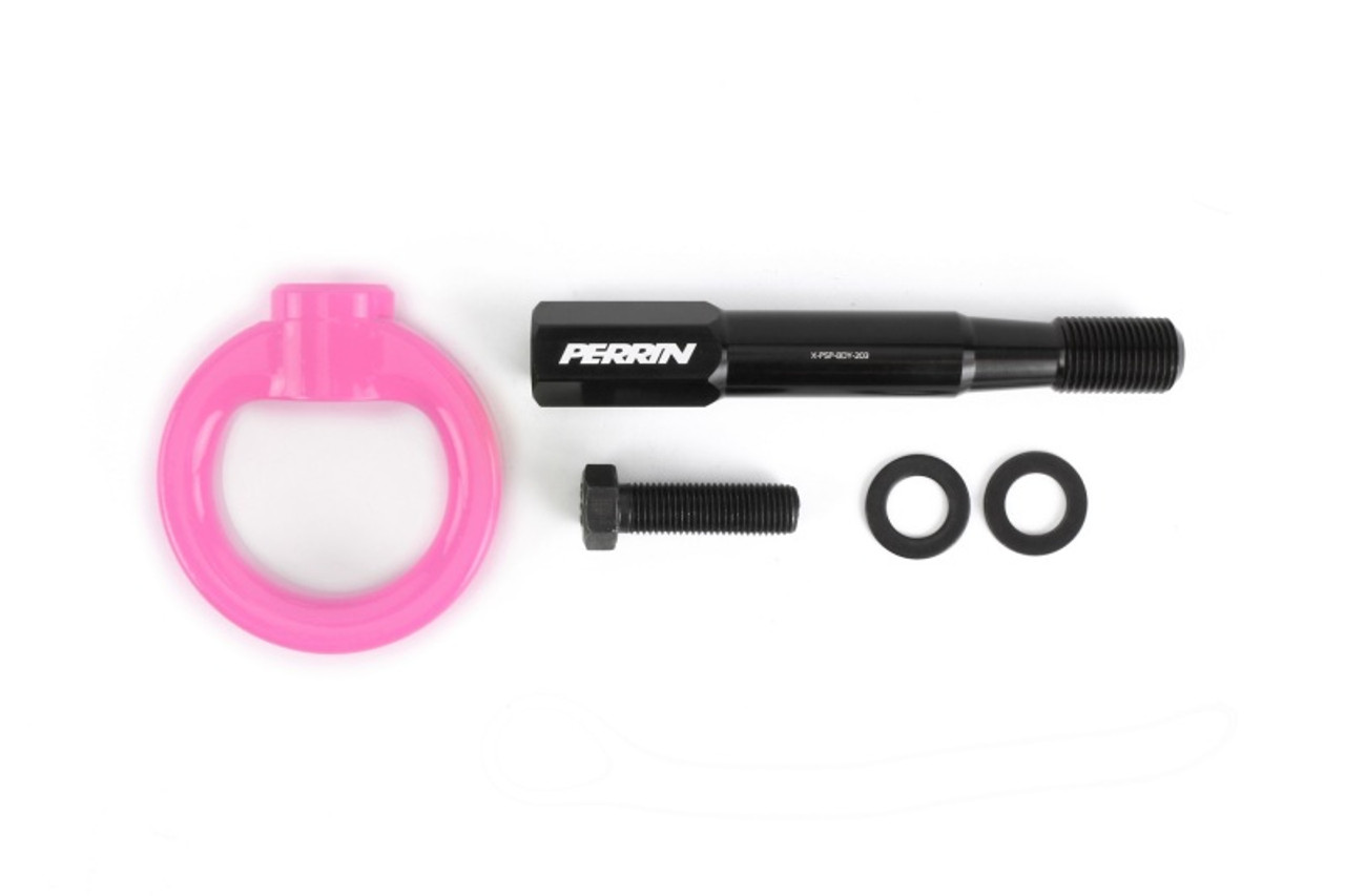 Perrin 15-17 Subaru WRX/STI Tow Hook Kit (Front) - Hyper Pink - PSP-BDY-232HP User 1