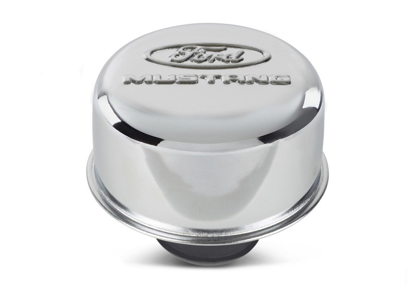Ford Racing Chrome Breather Cap w/ Ford Mustang Logo - 302-220 Photo - Primary