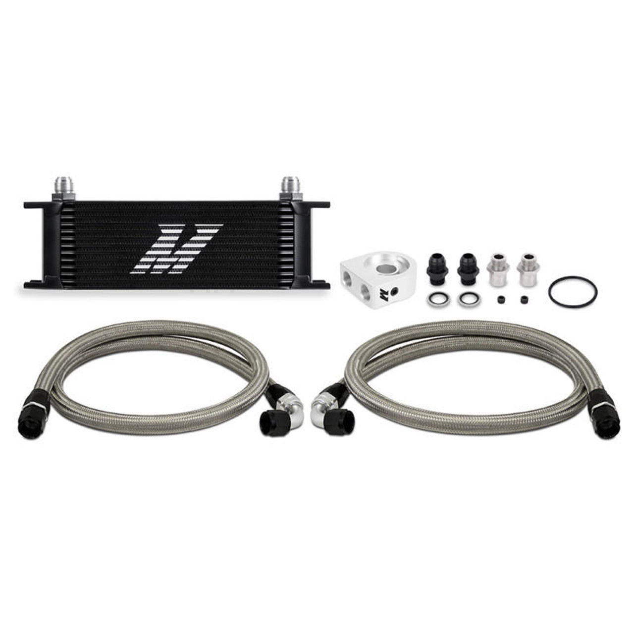 Mishimoto Universal 13 Row Oil Cooler Kit Black - MMOC-U13BK