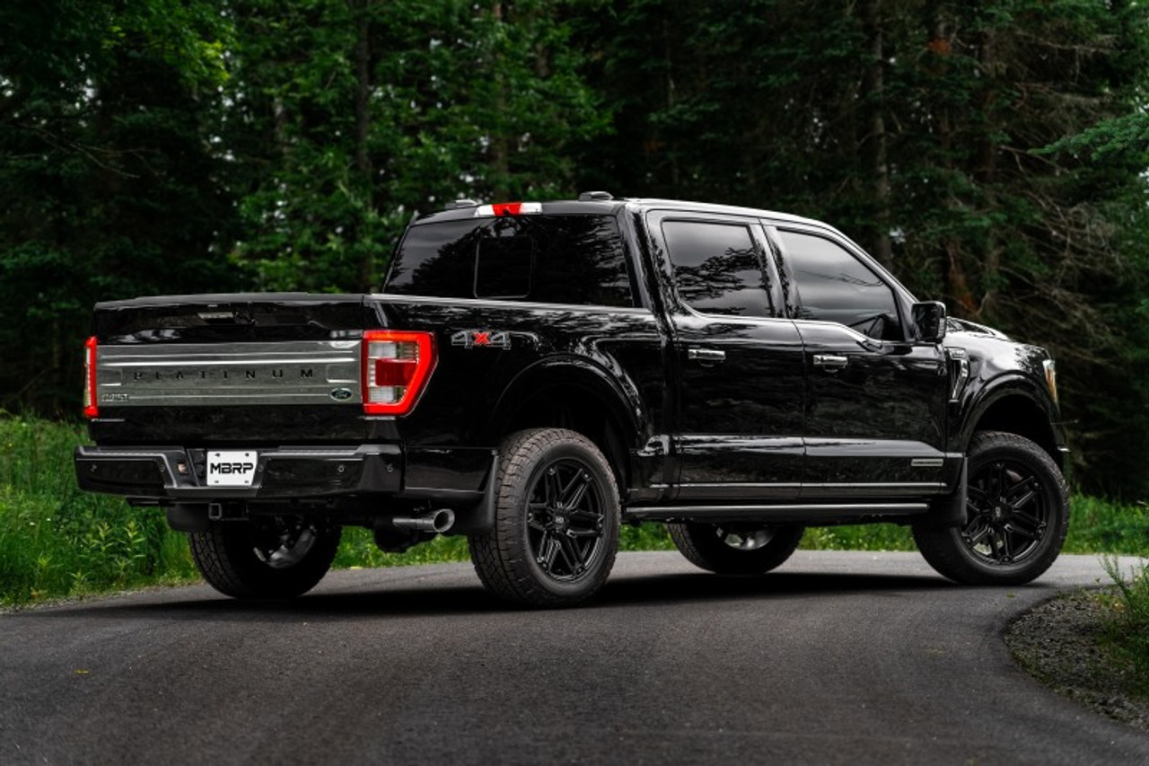 MBRP 2021+ Ford F-150 Powerboost Hybrid 3in Single Side Exit - T304 - S5221304 Photo - lifestyle view