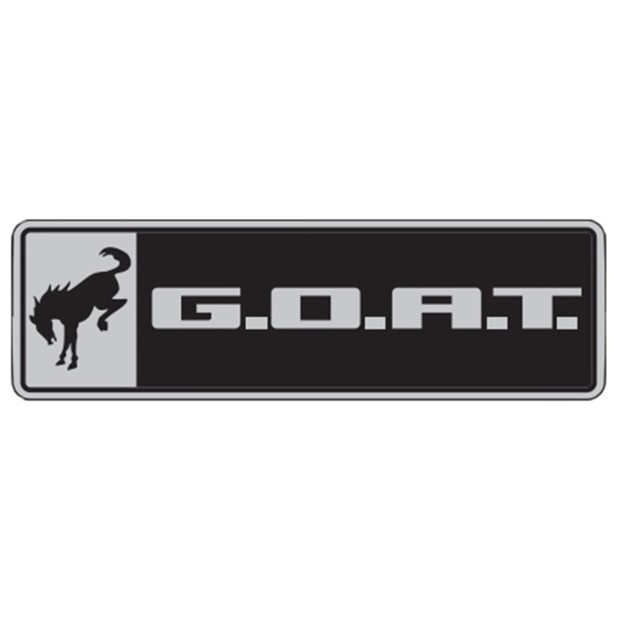 Ford Racing Bronco/Bronco Sport G.O.A.T. Badge - Black/Chrome - M-1447-GOAT Photo - Primary